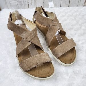 Ecco Slingback Sandals Tan Size 38 US 7/7.5